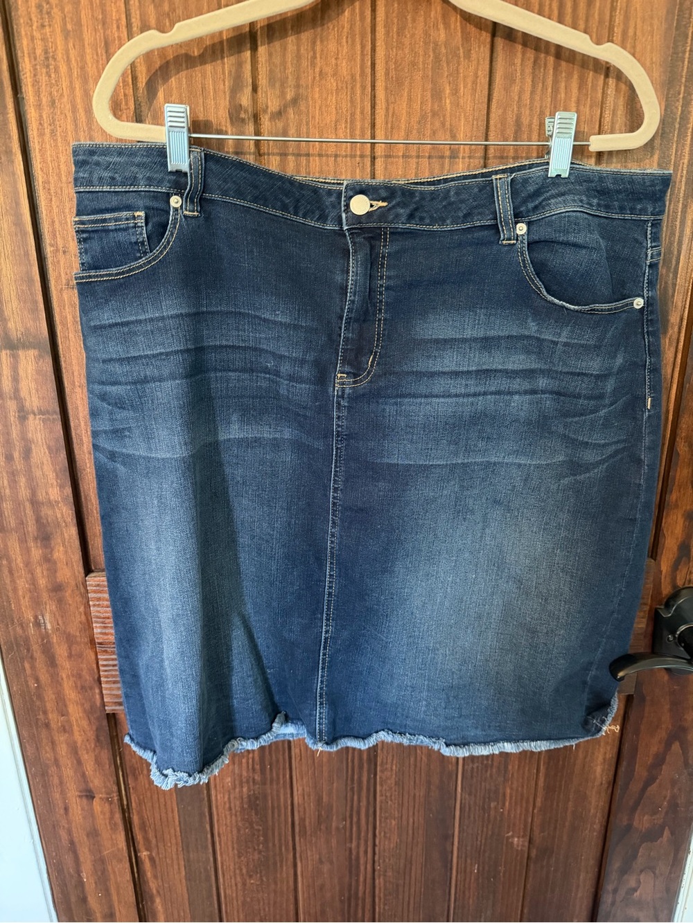 Westport Dark Blue Denim Midi Skirt